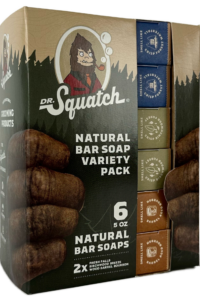 health and beauty packaging for Dr Squatch soap