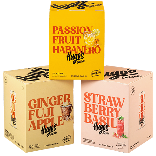 Custom packaging for Hugo's Cocktails