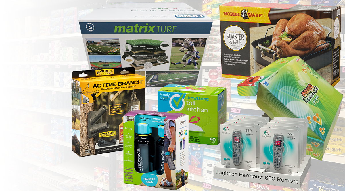 Variety of brands using Great Northern Packaging for consumer products